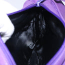 LOEWE Anagram Shoulder Bag Leather Purple Gold Auth bs27640-18