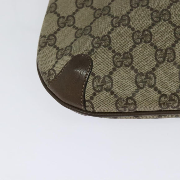 GUCCI GG Supreme Web Sherry Line Shoulder Bag PVC Beige 904 02 026 Auth bs27641