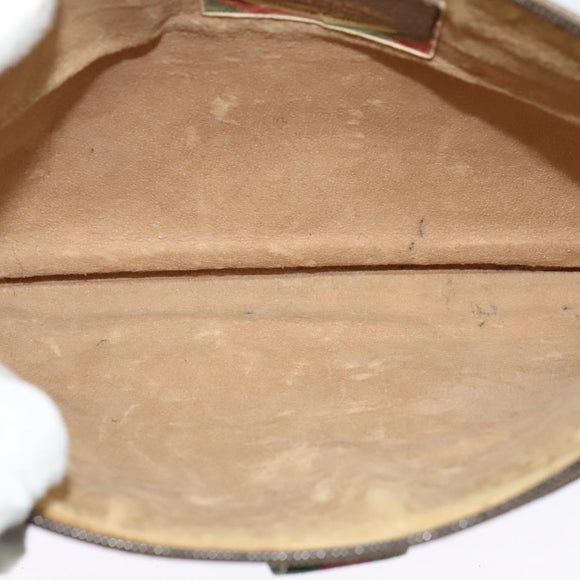 GUCCI GG Supreme Web Sherry Line Shoulder Bag PVC Beige 904 02 026 Auth bs27641