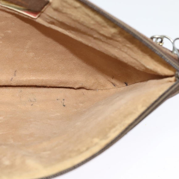 GUCCI GG Supreme Web Sherry Line Shoulder Bag PVC Beige 904 02 026 Auth bs27641