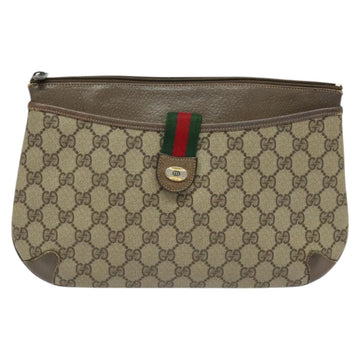GUCCI GG Supreme Web Sherry Line Shoulder Bag PVC Beige 904 02 026 Auth bs27641 - 0