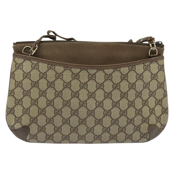 GUCCI GG Supreme Web Sherry Line Shoulder Bag PVC Beige 904 02 026 Auth bs27641