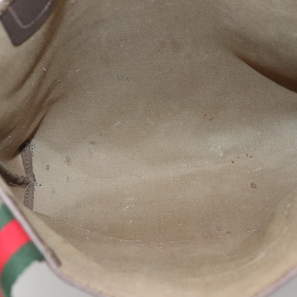 GUCCI GG Supreme Web Sherry Line Tote Bag PVC Beige 002 123 6487 Auth bs27643