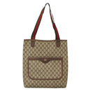 GUCCI GG Supreme Web Sherry Line Tote Bag PVC Beige 002 123 6487 Auth bs27643-13