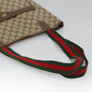 GUCCI GG Supreme Web Sherry Line Tote Bag PVC Beige 002 123 6487 Auth bs27643-7