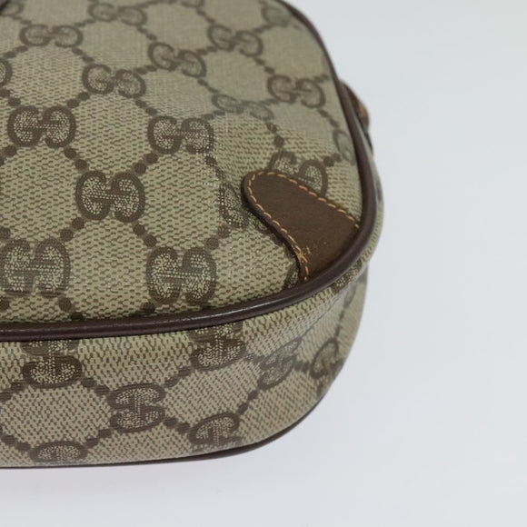 GUCCI GG Supreme Web Sherry Line Shoulder Bag PVC Beige 156 02 066 Auth bs27644