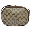 GUCCI GG Supreme Web Sherry Line Shoulder Bag PVC Beige 156 02 066 Auth bs27644-3