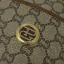 GUCCI GG Plus Supreme Shoulder Bag PVC Beige Gold Auth bs27646-14