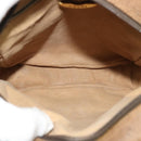 GUCCI GG Plus Supreme Shoulder Bag PVC Beige Gold Auth bs27646-16