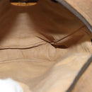 GUCCI GG Plus Supreme Shoulder Bag PVC Beige Gold Auth bs27646-17