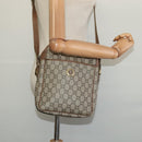 GUCCI GG Plus Supreme Shoulder Bag PVC Beige Gold Auth bs27646-21