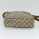 GUCCI GG Plus Supreme Shoulder Bag PVC Beige Gold Auth bs27646-9