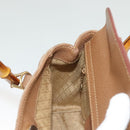 GUCCI Bamboo Hand Bag Suede Black Gold 000 122 0316 Auth bs27649-17