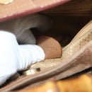 GUCCI Bamboo Hand Bag Suede Black Gold 000 122 0316 Auth bs27649-20