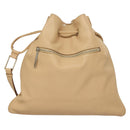 GUCCI Shoulder Bag Leather Beige Silver Auth bs27650-13