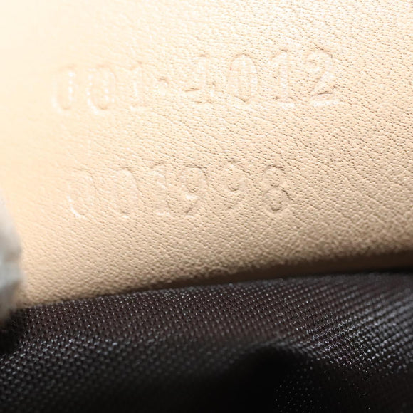 GUCCI Shoulder Bag Leather Beige Silver Auth bs27650