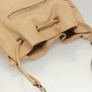 GUCCI Shoulder Bag Leather Beige Silver Auth bs27650-6