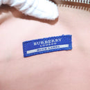 BURBERRY Nova Check Blue Label Shoulder Bag Canvas Red Silver Auth bs27656-17