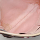 BURBERRY Nova Check Blue Label Shoulder Bag Canvas Red Silver Auth bs27656-11