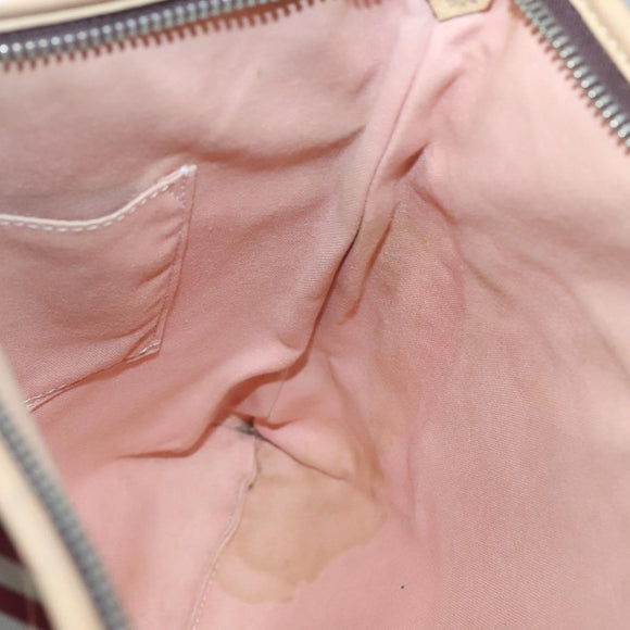 BURBERRY Nova Check Blue Label Shoulder Bag Canvas Red Silver Auth bs27656