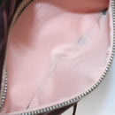 BURBERRY Nova Check Blue Label Shoulder Bag Canvas Red Silver Auth bs27656-20