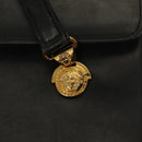 Gianni Versace Shoulder Bag Leather Gold Black Auth bs27657-14