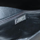 Gianni Versace Shoulder Bag Leather Gold Black Auth bs27657-16