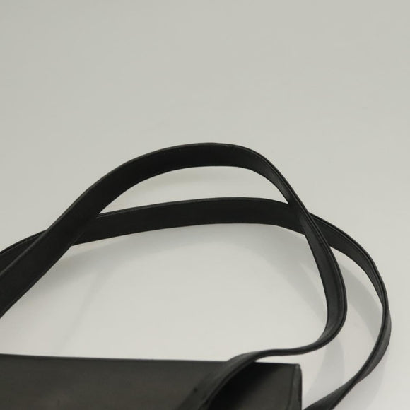 Gianni Versace Shoulder Bag Leather Gold Black Auth bs27657