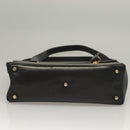 Gianni Versace Shoulder Bag Leather Gold Black Auth bs27657-9