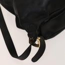 Gianni Versace Backpack Leather Black Gold Auth bs27658-17