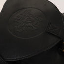 Gianni Versace Backpack Leather Black Gold Auth bs27658-18