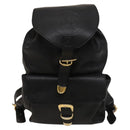 Gianni Versace Backpack Leather Black Gold Auth bs27658-13