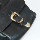 Gianni Versace Backpack Leather Black Gold Auth bs27658-23