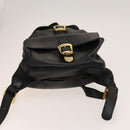 Gianni Versace Backpack Leather Black Gold Auth bs27658-5
