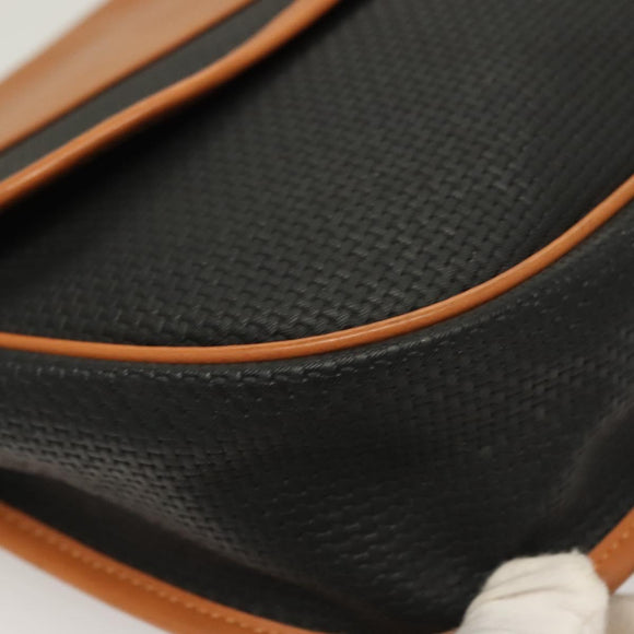 SAINT LAURENT Shoulder Bag PVC Leather Brown Auth bs27659