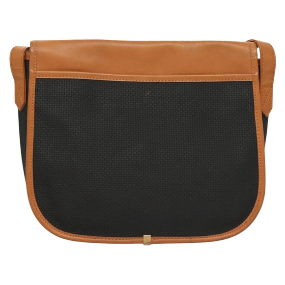 SAINT LAURENT Shoulder Bag PVC Leather Brown Auth bs27659