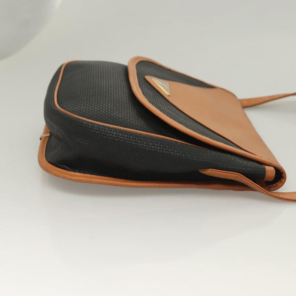 SAINT LAURENT Shoulder Bag PVC Leather Brown Auth bs27659