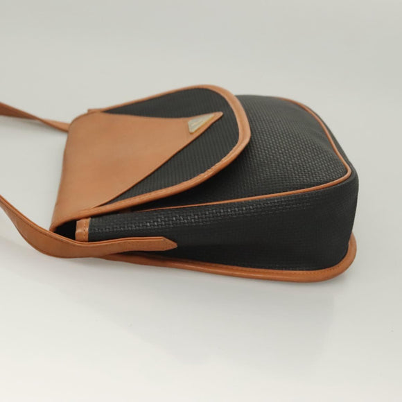 SAINT LAURENT Shoulder Bag PVC Leather Brown Auth bs27659