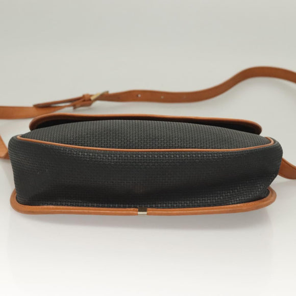 SAINT LAURENT Shoulder Bag PVC Leather Brown Auth bs27659