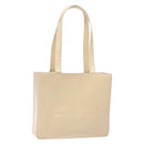 CHANEL Tote Bag Enamel Beige Gold CC Auth bs27673-1