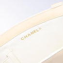 CHANEL Tote Bag Enamel Beige Gold CC Auth bs27673-17