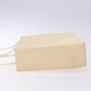 CHANEL Tote Bag Enamel Beige Gold CC Auth bs27673-4