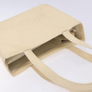 CHANEL Tote Bag Enamel Beige Gold CC Auth bs27673-6