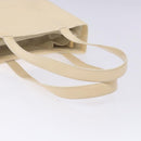 CHANEL Tote Bag Enamel Beige Gold CC Auth bs27673-7