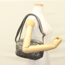 CHANEL Unlimited Shoulder Bag Coated Canvas Silver CC Auth bs27674-21