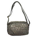 CHANEL Unlimited Shoulder Bag Coated Canvas Silver CC Auth bs27674-2