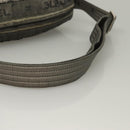 CHANEL Unlimited Shoulder Bag Coated Canvas Silver CC Auth bs27674-7