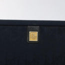 Christian Dior Trotter Canvas Clutch Bag Navy Auth bs27678-12
