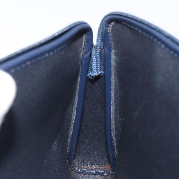 Christian Dior Trotter Canvas Clutch Bag Navy Auth bs27678