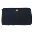 Christian Dior Trotter Canvas Clutch Bag Navy Auth bs27678-2